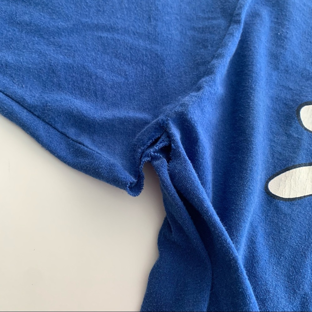 032 - VINTAGE 90s MICKEY MOUSE WALT DISNEY CARTOON BLUE SHORT SLEEVE T SHIRT - Picture 3 of 5